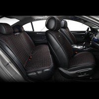 Комплект універсальних преміум накидок для сидінь BELTEX Monte Carlo, black-red (чорні з червоною прошивкою)