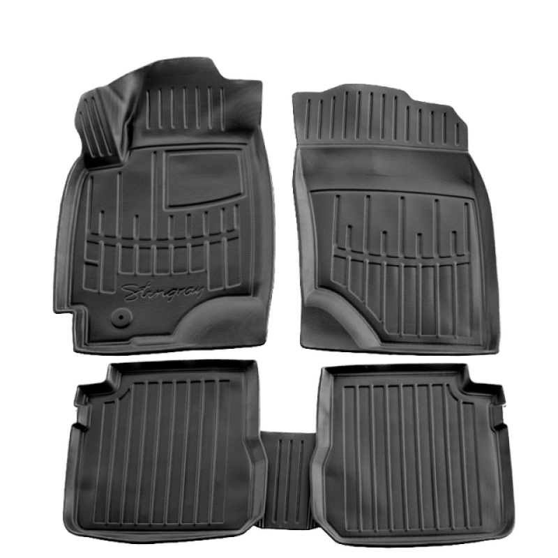 3D килимки для Mitsubishi Outlander (2003-2006) з бортиками 30 мм (Stingray)