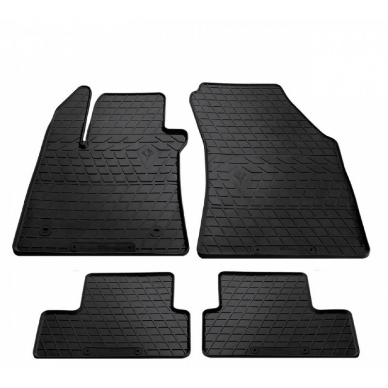 Гумові килимки в салон для Renault Megane IV (2015-...) комплект з 4 штук (Stingray)