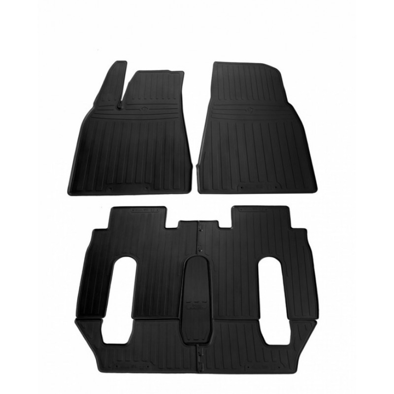 Гумові килимки в салон для Tesla Model X (2015-...) 6-ти місна комплект з 7 штук (Stingray)