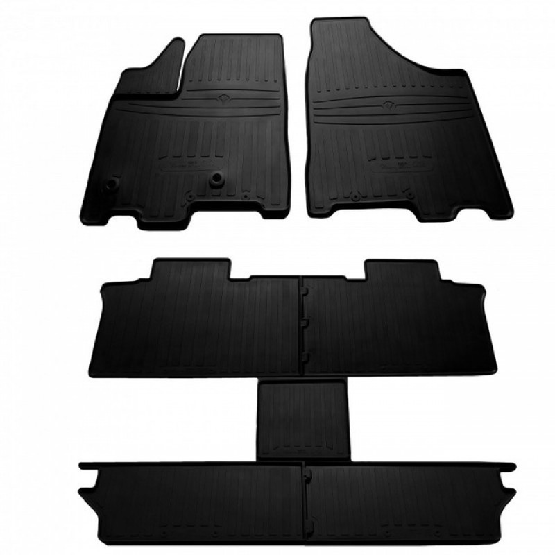 Гумові килимки в салон для Toyota Sienna III (2010-...) комплект з 7 штук (Stingray)