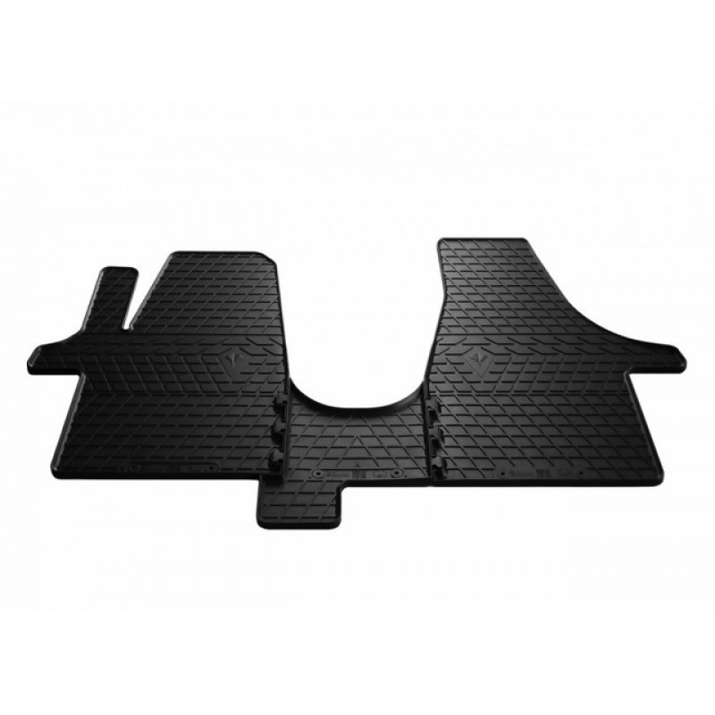 Гумові килимки в салон для Volkswagen T5 (2003-2015) (1plus2) комплект з 3 штук (Stingray)