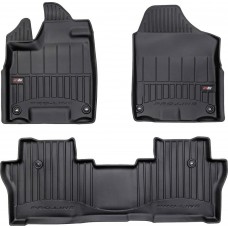 Гумові коврики в салон для Honda Pilot (mkIII) 2015-2022 / Passport (mkIII) 2018-2025 (1-2 ряд) (Frogum Proline 3D)