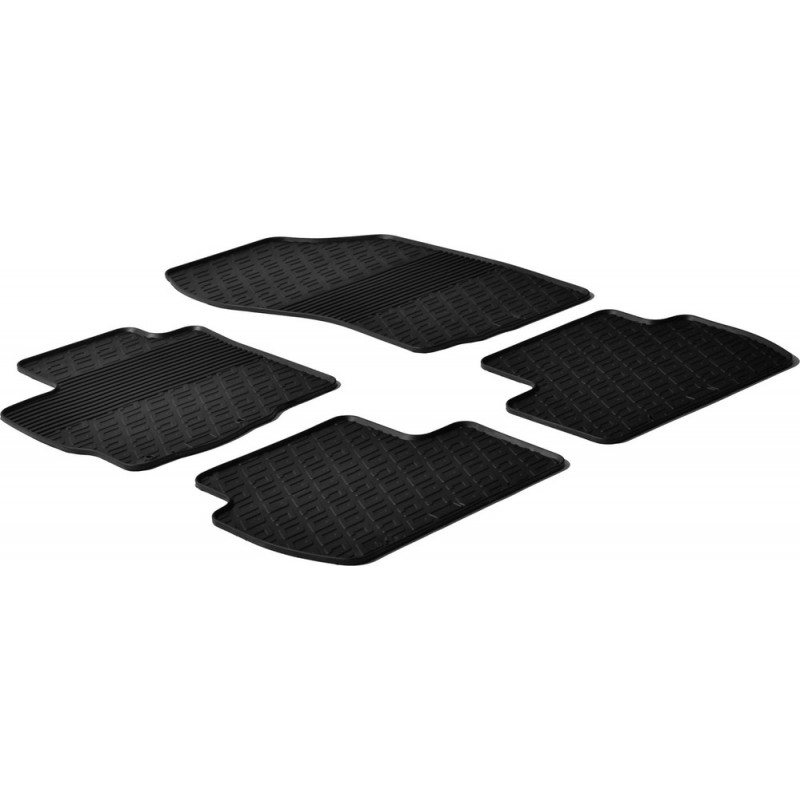 Гумові килимки в салон для Mitsubishi Outlander (mkII) 2006-2013; Peugeot 4007 (mkI) 2007-2012; Citroen C-Crosser (mkI) 2007-2012 комплект з 4 штук (Gledring)