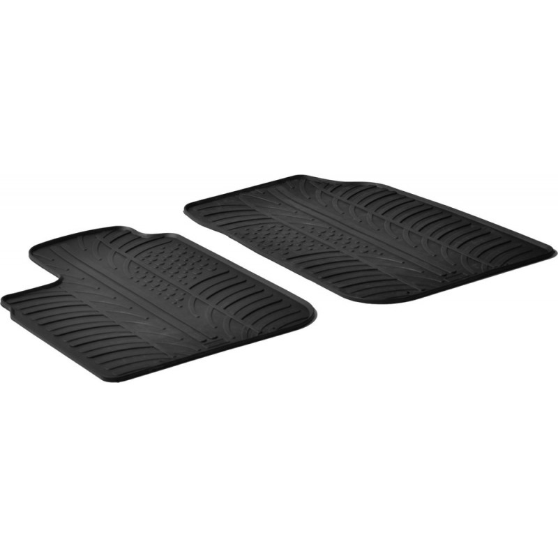 Гумові килимки в салон для Renault Logan (mkI) 2004-2012; Dacia Logan (mkI) 2004-2012 (1 ряд) комплект з 2 штук (Gledring)