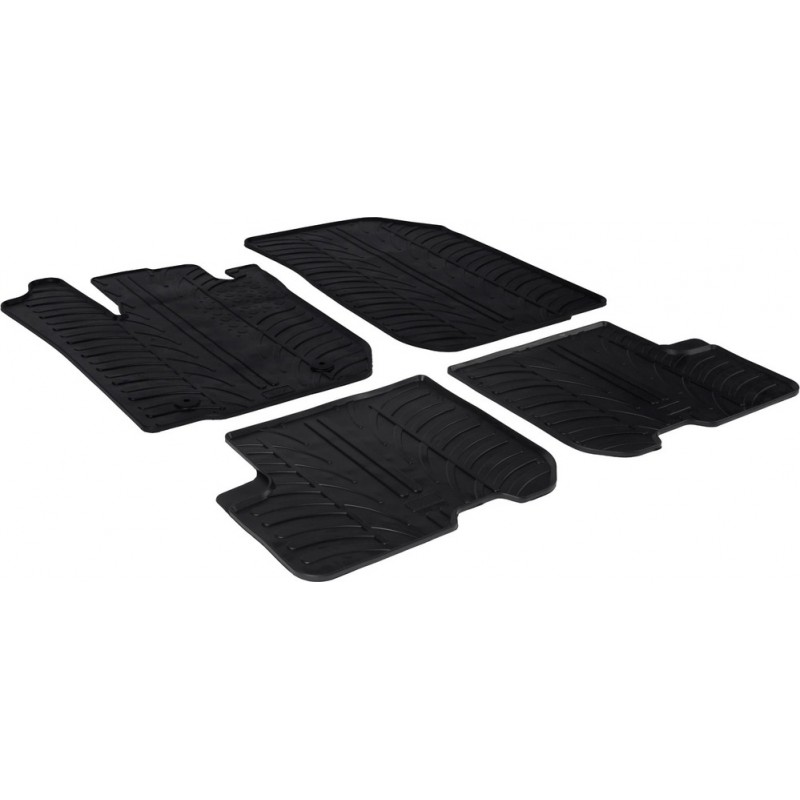 Гумові килимки в салон для Renault Logan (mkII) 2012-2020 / Sandero (mkII) 2012-2020; Dacia Logan (mkII) 2012-2020 / Sandero (mkII) 2012-2020 комплект з 4 штук (Gledring)