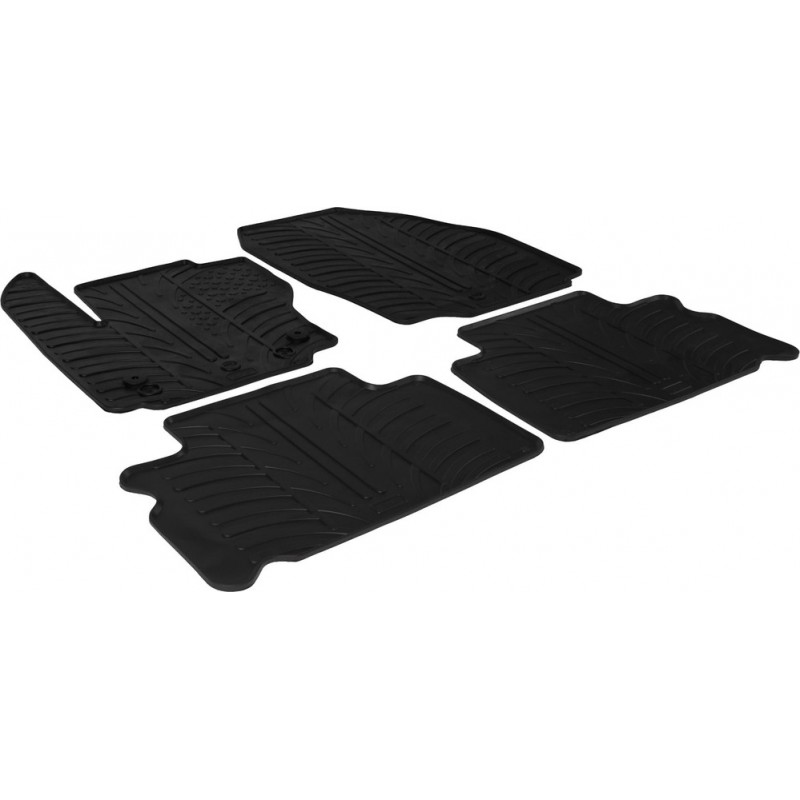 Гумові килимки в салон для Ford Galaxy (mkII) 2010-2015 / S-Max (mkI) 2010-2015 (1-2 ряд) комплект з 4 штук (Gledring)
