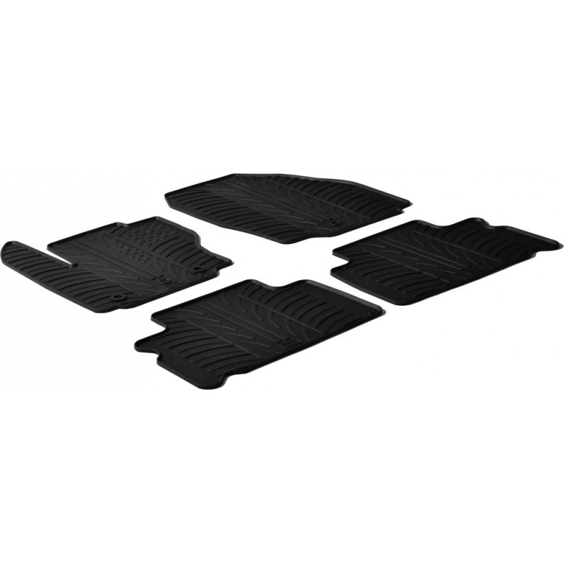 Гумові килимки в салон для Ford Galaxy (mkII) 2006-2010 / S-Max (mkI) 2006-2010 (1-2 ряд) комплект з 4 штук (Gledring)