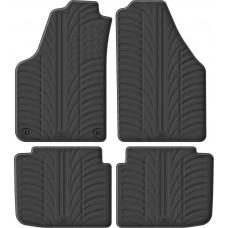 Гумові килимки в салон для Fiat Idea (mkI) 2003-2012; Lancia Musa (mkI) 2004-2012 комплект з 4 штук (Gledring)