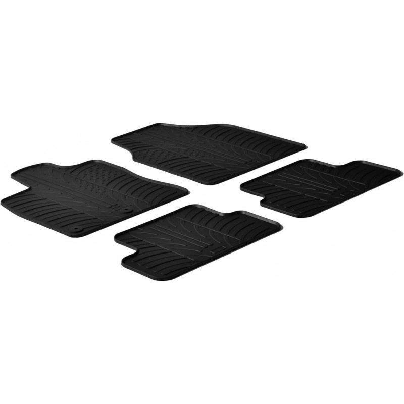 Гумові килимки в салон для Nissan Qashqai (mkI) 2006-2013 комплект з 4 штук (Gledring)