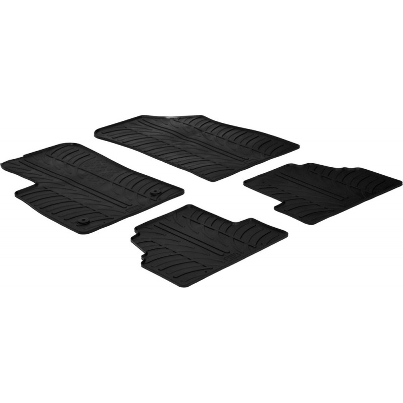 Гумові килимки в салон для Opel Mokka (mkI) 2012-2019; Chevrolet Trax (mkI) 2013-2022 (повний привід) комплект з 4 штук (Gledring)