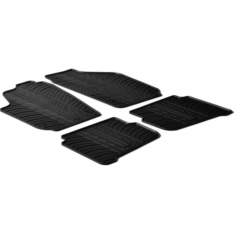 Гумові килимки в салон для Volkswagen Polo (mkIV) 2001-2010; Seat Cordoba (mkII) 2002-2008 / Ibiza (mkIII) 2002-2008 комплект з 4 штук (Gledring)