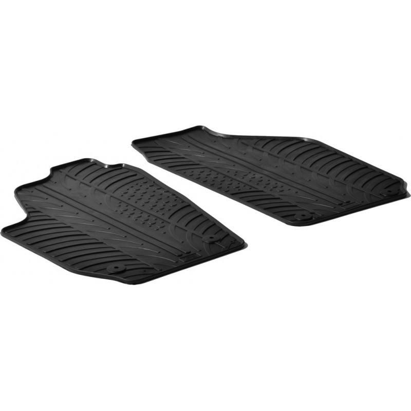 Гумові килимки в салон для Skoda Roomster (mkI) 2006-2015 / Praktik (mkI) 2006-2015 (1 ряд) комплект з 2 штук (Gledring)