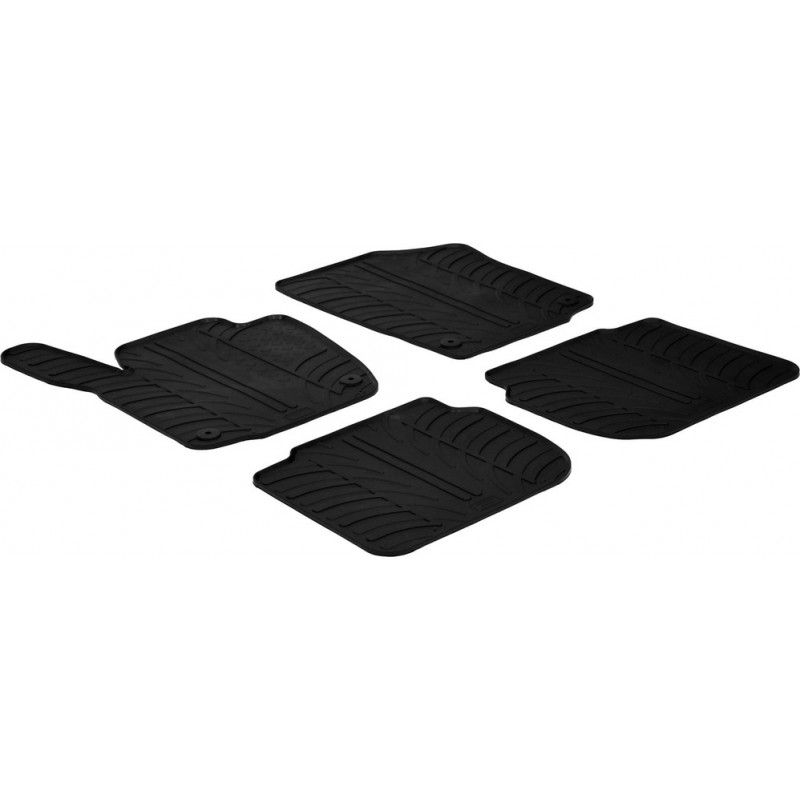 Гумові килимки в салон для Skoda Rapid (mkI) 2012-2019; Seat Toledo (mkIV) 2012-2019 (МКПП) комплект з 4 штук (Gledring)