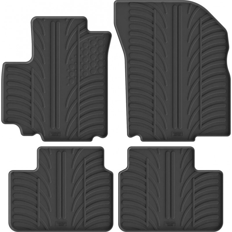 Гумові килимки в салон для Suzuki SX4 (mkI) 2005-2014; Fiat Sedici (mkI) 2005-2014 комплект з 4 штук (Gledring)