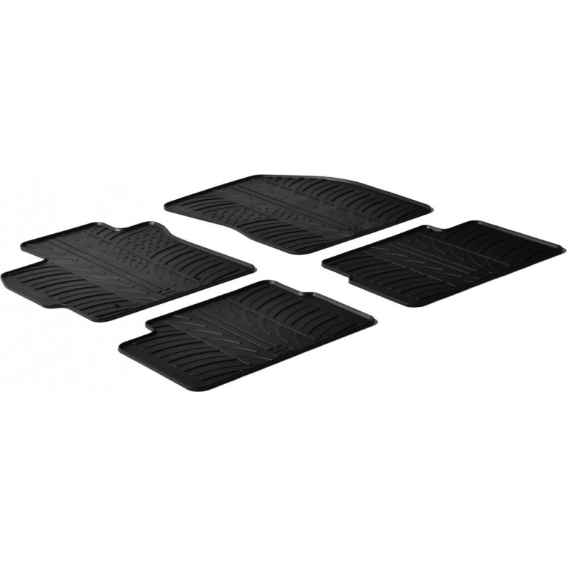 Гумові килимки в салон для Toyota Auris (mkI) 2006-2012 / Corolla (mkX) 2006-2012 комплект з 4 штук (Gledring)