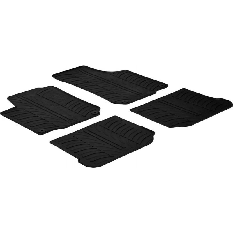 Гумові килимки в салон для Skoda Octavia (mkI) 1996-2011; Volkswagen Golf (mkIV) 1997-2006 / Bora (mkIV) 1999-2006 / Beetle (mkI) 1997-2011; Seat Leon (mkI) 1999-2006 / Toledo (mkII) 1994-2004 комплект з 4 штук (Gledring)