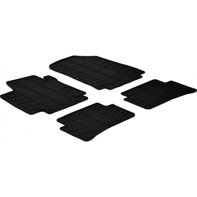 Гумові килимки в салон для Renault Captur (mkI) 2013-2019 / Clio (mkIV) 2012-2020 комплект з 4 штук (Gledring)