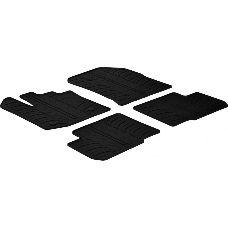 Гумові килимки в салон для Renault Lodgy (mkI) 2012-2022; Dacia Lodgy (mkI) 2012-2022 комплект з 4 штук (Gledring)