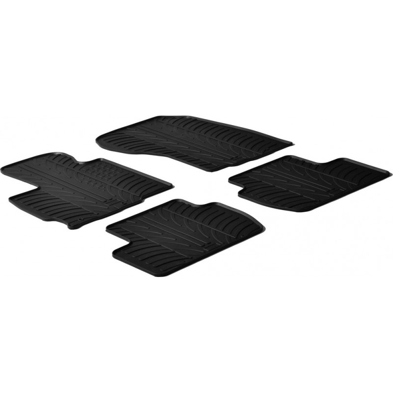 Гумові килимки в салон для Mitsubishi Outlander (mkII) 2006-2013 комплект з 4 штук (Gledring)