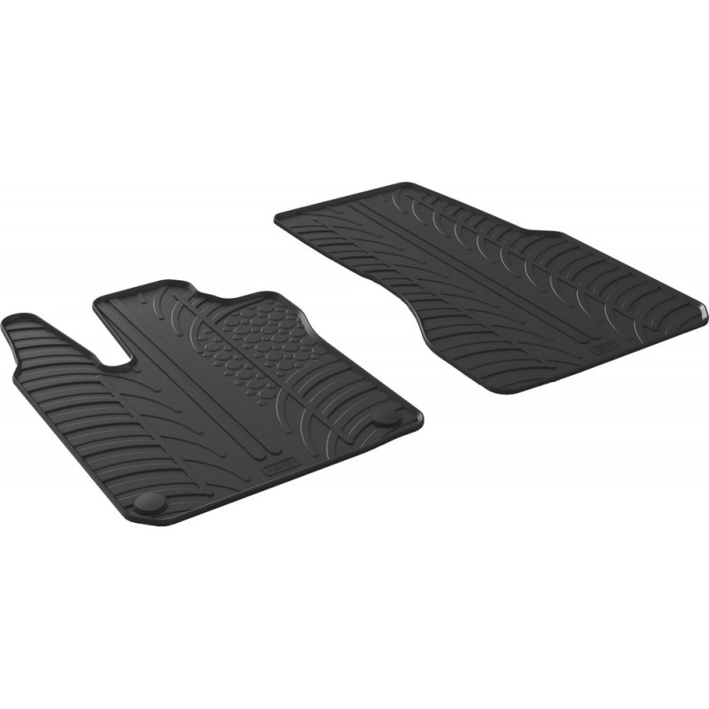 Гумові килимки в салон для Smart ForTwo (mkIII)(C453; A453) 2014-2019 / EQ ForTwo (C453; A453) 2017-2024 комплект з 2 штук (Gledring)