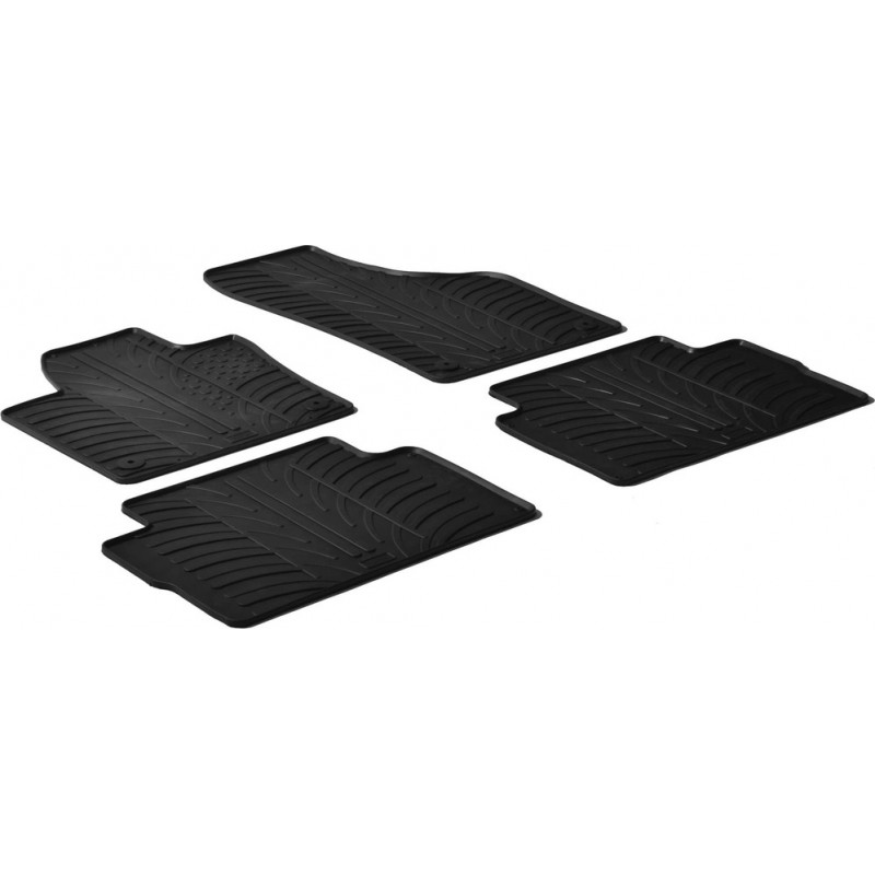 Гумові килимки в салон для Volkswagen Sharan (mkII) 2010-2022; Seat Alhambra (mkII) 2010-2020 (1-2 ряд) комплект з 4 штук (Gledring)