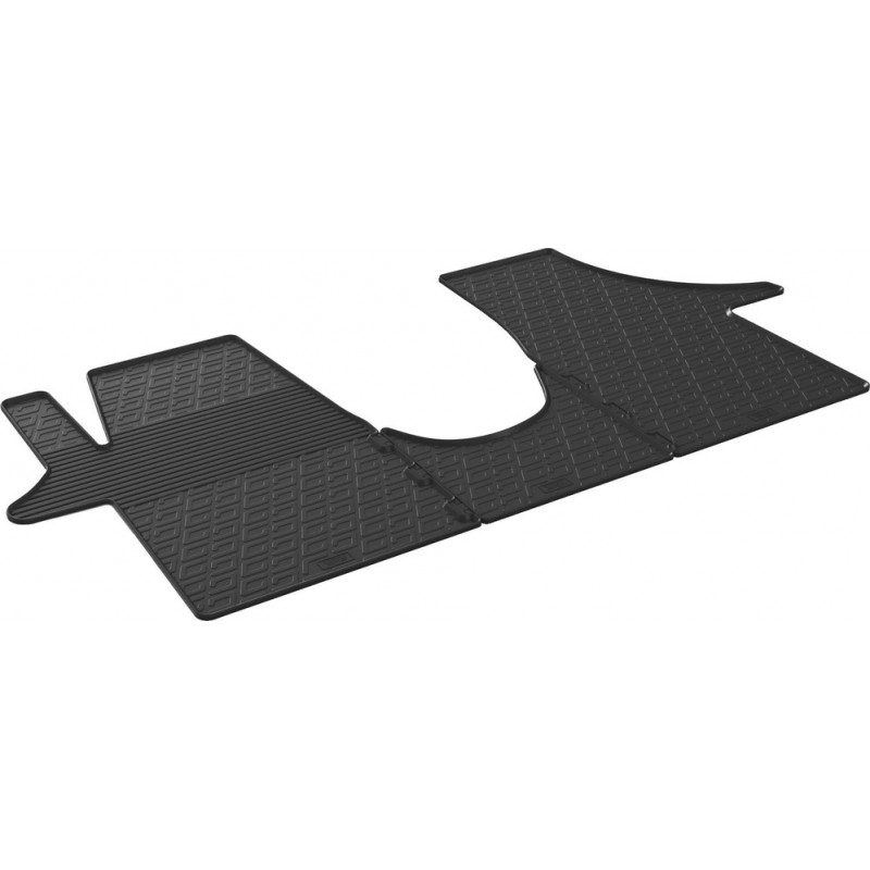 Гумові килимки в салон для Volkswagen Transporter (T5) 2003-2015 / (T6) 2015-2019 (1 ряд) комплект з 3 штук (Gledring)
