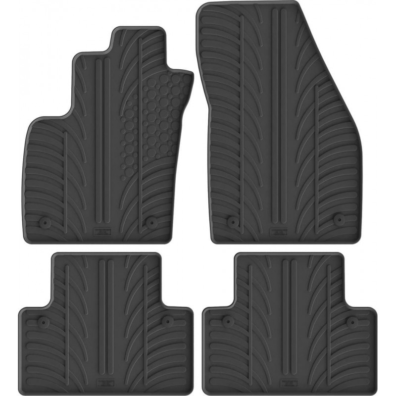 Гумові килимки в салон для Volvo S40 (mkII) 2004-2012 / V50 (mkI) 2004-2012 (МКПП) комплект з 4 штук (Gledring)