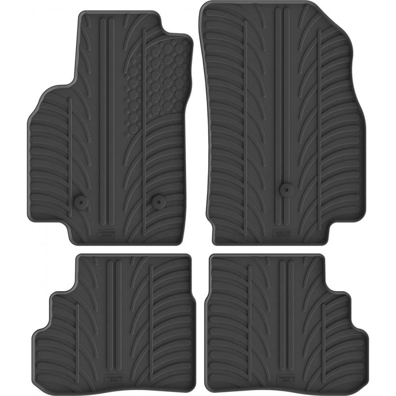 Гумові килимки в салон для Chevrolet Spark (mkIV) 2015-2022; Opel Karl (mkI) 2014-2019 комплект з 4 штук (Gledring)
