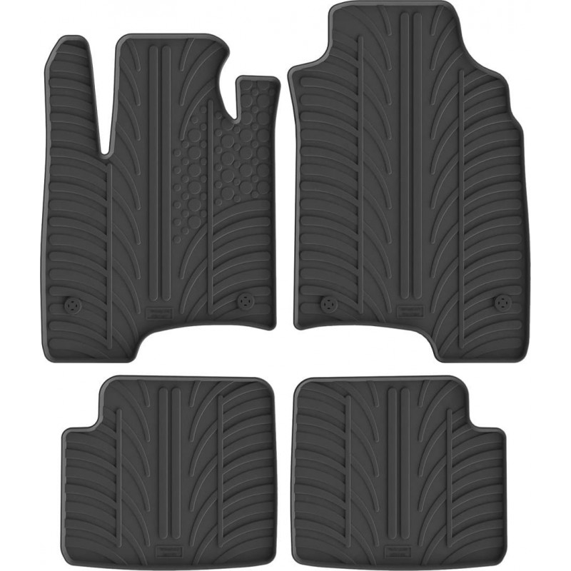 Гумові килимки в салон для Fiat Panda (mkIII) 2014→ / Pandina (mkI) 2024→ (4 клипсы) комплект з 4 штук (Gledring)