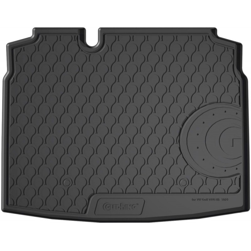 Гумовий килимок в багажник для Volkswagen Golf (mkV) 2003-2010 / (mkVI) 2008-2014 (хетчбек)(с докаткой)(багажник) (Gledring)