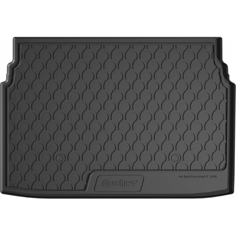 Гумовий килимок в багажник для Opel Crossland (mkI) 2017-2024 (верхний уровень)(багажник) (Gledring)