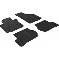Гумові килимки в салон для Volkswagen Golf (mkV) 2003-2010 / (mkVI) 2008-2014 / Jetta (mkV) 2005-2010 / Scirocco (mkIII) 2008-2017 (овальные клипсы) комплект з 4 штук (Gledring)