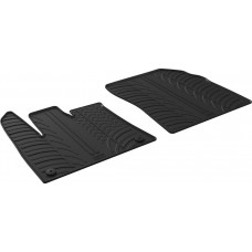 Гумові килимки в салон для Citroen Berlingo (mkIII); Peugeot Rifter (mkI); Opel Combo (mkV)(E); Toyota ProAce City (mkI) 2018→ (круглые клипсы)(1 ряд) комплект з 2 штук (Gledring)