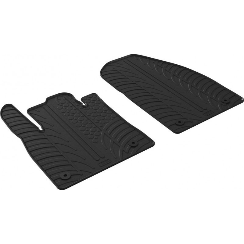 Гумові килимки в салон для Ford Tourneo/Transit Courier (mkII) 2023→ (1 ряд)(АКПП) комплект з 2 штук (Gledring)