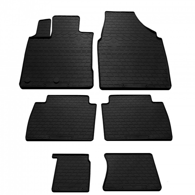 Гумові килимки в салон для Nissan Qashqaiplus2 (2008-2014) комплект з 6 штук (Stingray)