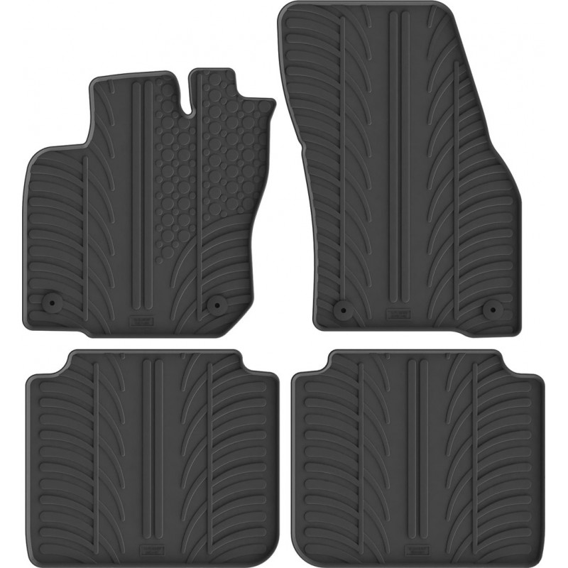 Гумові килимки в салон для Volkswagen Tayron (mkI) 2024→ (АКПП) комплект з 4 штук (Gledring)