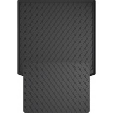 Гумовий килимок в багажник для Seat Leon (mkIII) 2012-2020 (універсал)(с двухуровневым полом)(верхний уровень)(багажник с защитой) (Gledring)