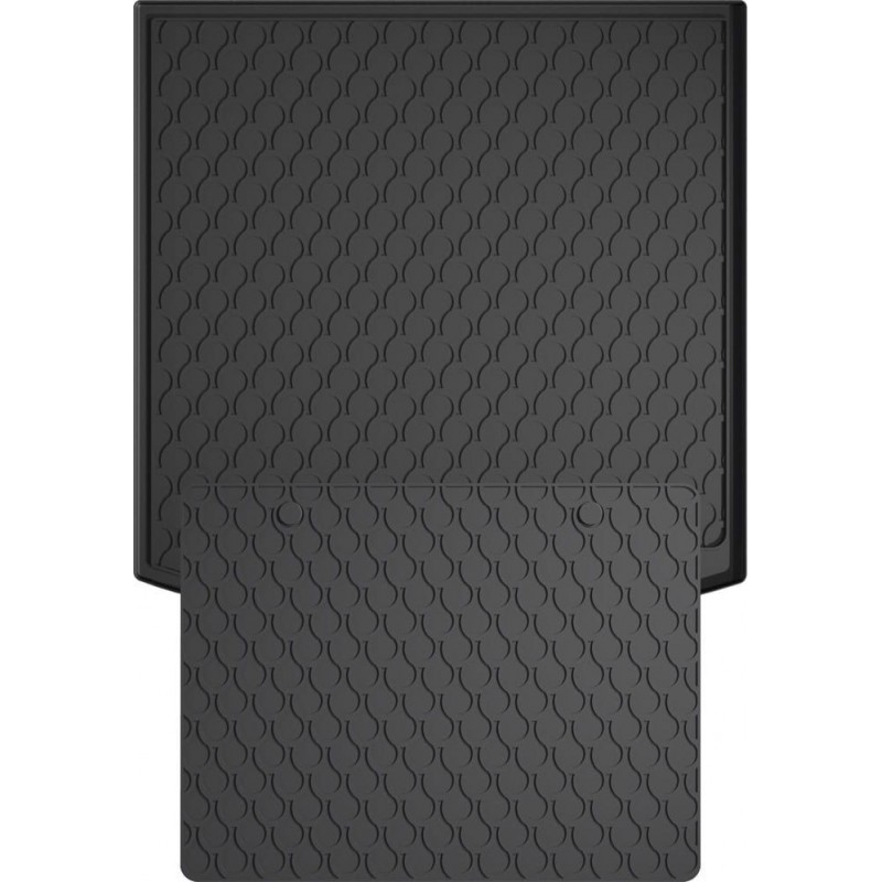 Гумовий килимок в багажник для Seat Leon (mkIII) 2012-2020 (універсал)(с двухуровневым полом)(верхний уровень)(багажник с защитой) (Gledring)