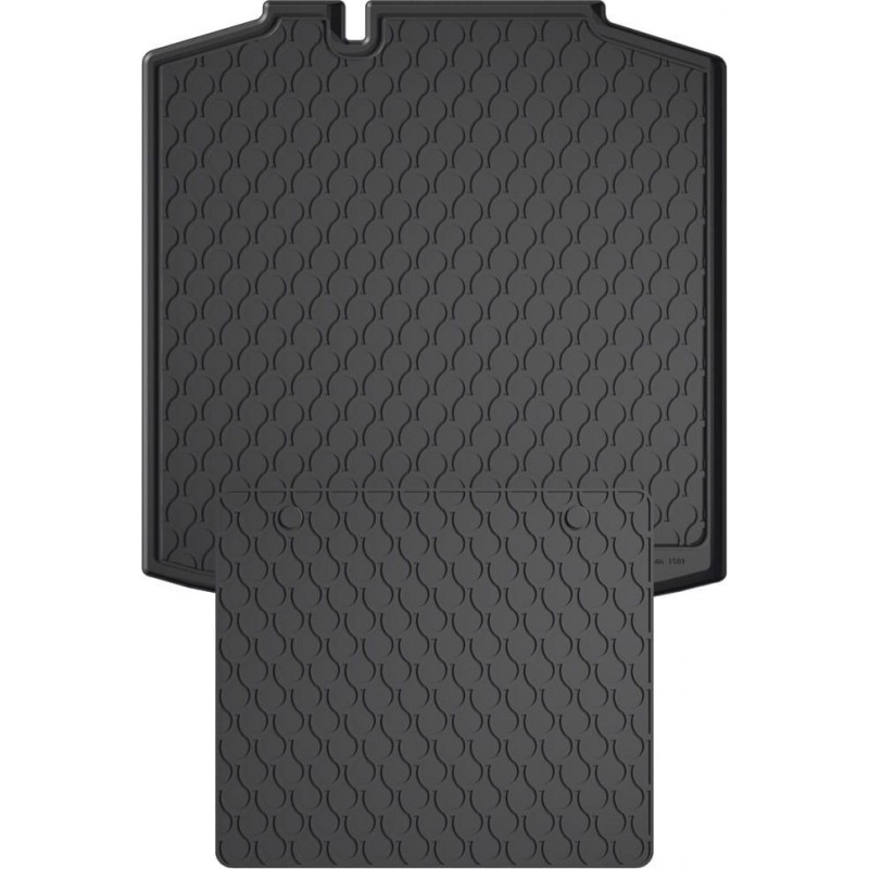Гумовий килимок в багажник для Skoda Rapid (mkI) 2012-2019; Seat Toledo (mkIV) 2012-2019 (ліфтбек)(нижний)(багажник с защитой) (Gledring)