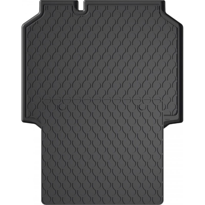 Гумовий килимок в багажник для Seat Leon (mkIII) 2012-2020 (5-дв. хетчбек)(багажник с защитой) (Gledring)