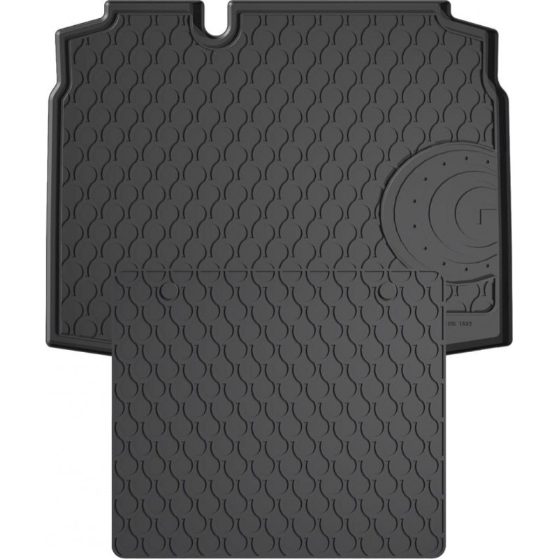 Гумовий килимок в багажник для Volkswagen Golf (mkV) 2003-2010 / (mkVI) 2008-2014 (хетчбек)(с докаткой)(багажник с защитой) (Gledring)