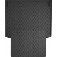 Гумовий килимок в багажник для Volkswagen Caddy (mkIII) 2010-2021 (Life)(багажник с защитой) (Gledring)