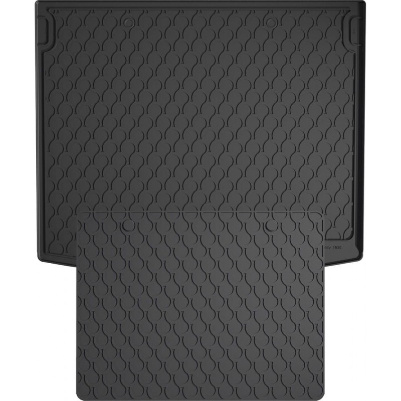 Гумовий килимок в багажник для Volkswagen Caddy (mkIII) 2010-2021 (Life)(багажник с защитой) (Gledring)