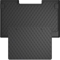 Гумовий килимок в багажник для Renault Kangoo (mkII) 2007-2021; Mercedes-Benz Citan (W415) 2012-2021 (пассажирский)(L2)(багажник с защитой) (Gledring)