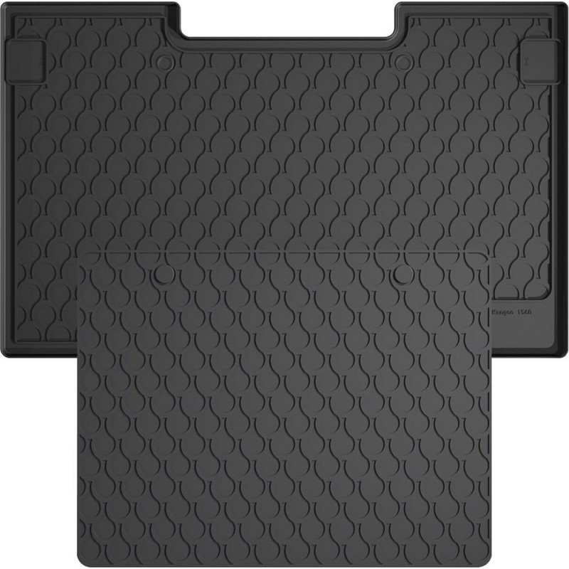 Гумовий килимок в багажник для Renault Kangoo (mkII) 2007-2021; Mercedes-Benz Citan (W415) 2012-2021 (пассажирский)(L2)(багажник с защитой) (Gledring)
