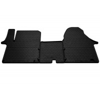 Гумові килимки в салон для Opel Vivaro A (2001-2014) (1plus2) комплект з 3 штук (Stingray)