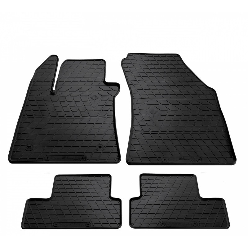 Гумові килимки в салон для Renault Megane IV (2015-...) комплект з 4 штук (Stingray)