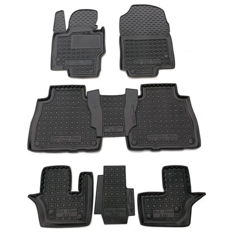 Коврики в салон Mercedes Benz X167 GLS (2019-...) 7 місць (Avto-Gumm)