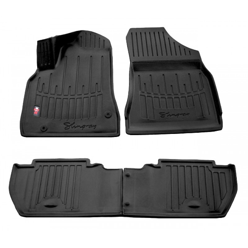 3D килимки для PEUGEOT Partner II (2008-2018)  з бортиками 30 мм (Stingray)